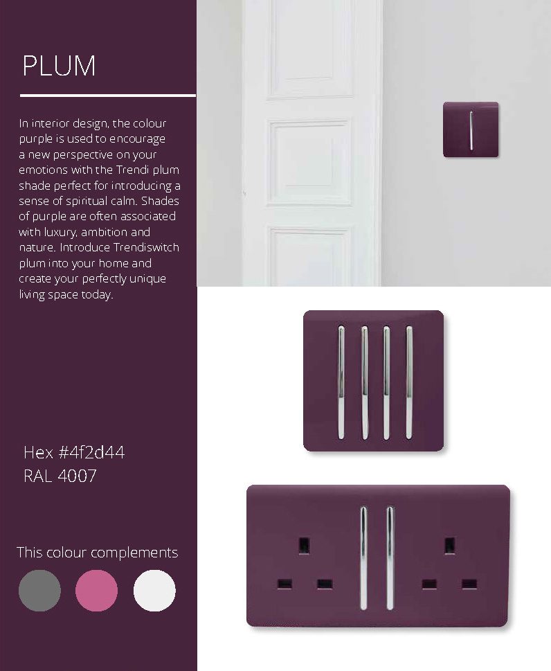 Plum Spare Plate Wiring Accessories Trendi Decorative Screwless